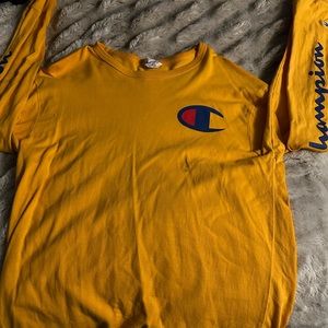 Champion Long sleeve, medium, orange or yellow whatever floats your boat